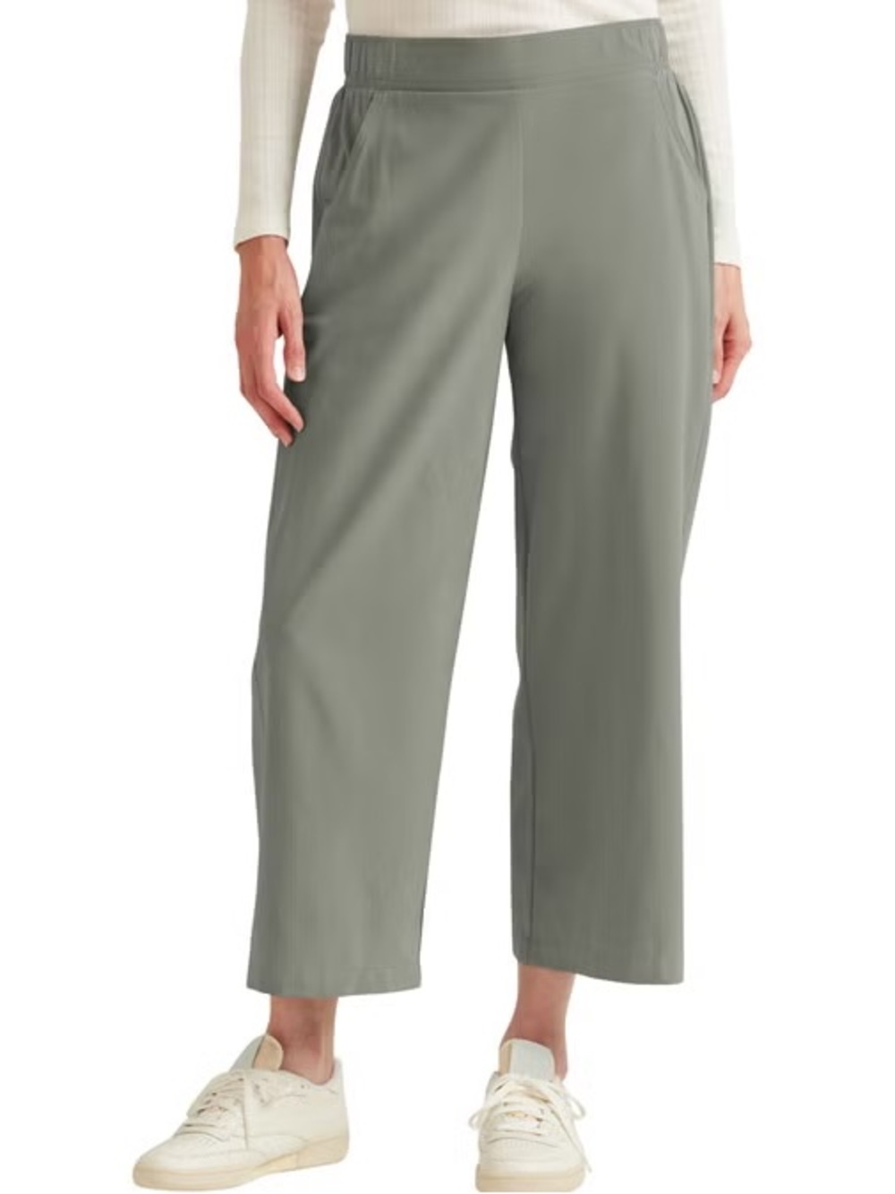 Eddie Bauer Women's Traveler Crop Pant, Sage, Small & Medium Available- NWT